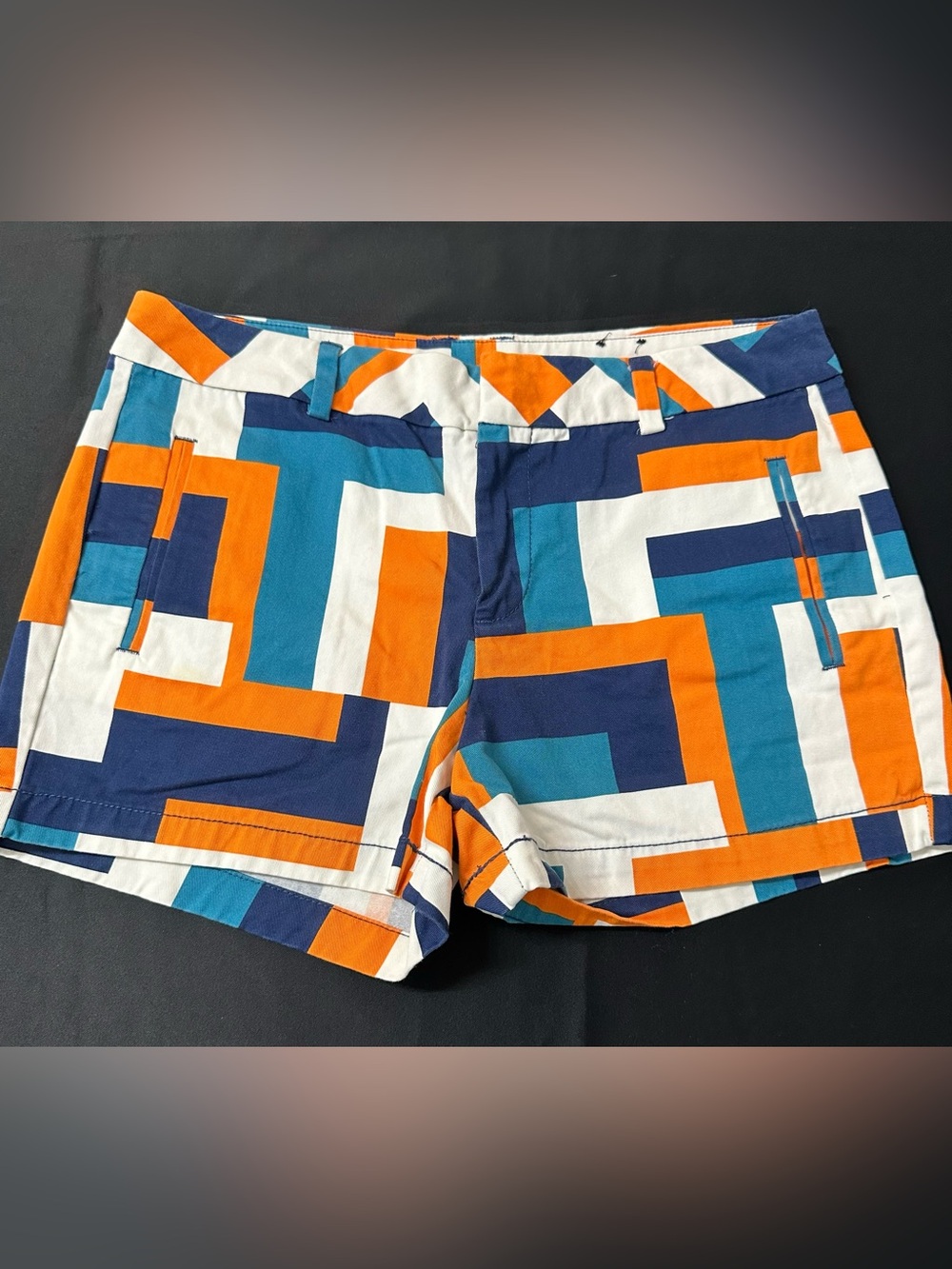 STYLUS Striped Shorts - Orange, Teal, Navy, White